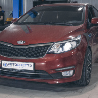 Замена линз Kia Rio на светодиодные Bi Led