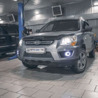 Установка би-диодных линз в фары Kia Sportage II