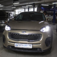 KIA Sportage - замена штатных галогеновых линз на Bi-led Aozoom K3 Dragon Knight