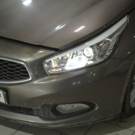 Kia Ceed - заменили штатные галогеновые линзы на светодиодные BI-LED AOZOOM