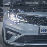 Светодиодные bi led линзы в Kia Optima