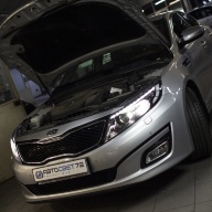 KIA Optima - замена линз на новые Aozoom A5