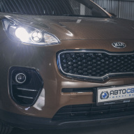 Замена галогеновых линз Kia Sportage на bi led.